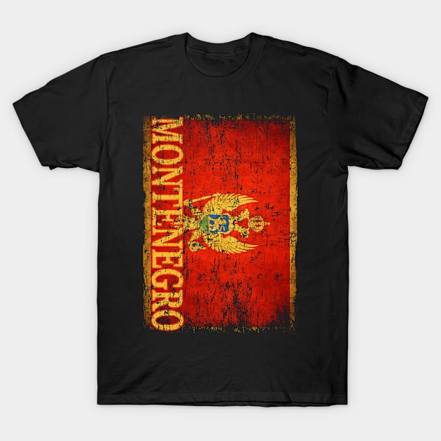 Montenegro Flag Gift Women Men Children Montenegro Retro Vintage T-Shirt by Henry jonh